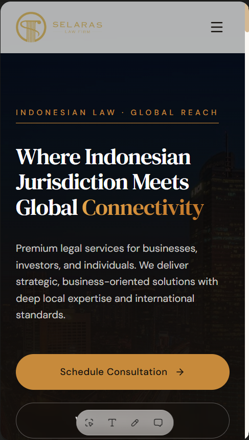 Selaras Law Firm mobile screenshot
